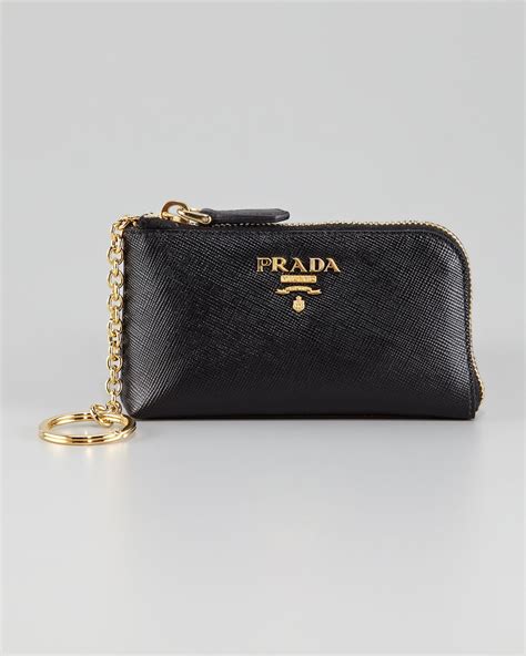 prada saffiano key pouch